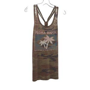 League 91Womens Flora-Bama Camouflage Tank Top Racerback Size 2X New